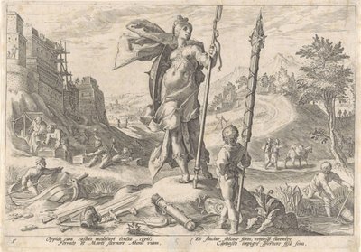 Epoka brązu Metamorfozy Owidiusza (tytuł serii) autorstwa Hendrick Goltzius (workshop of)
