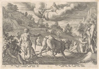 Srebrny wiek Metamorfozy Owidiusza (tytuł serii) autorstwa Hendrick Goltzius (workshop of)