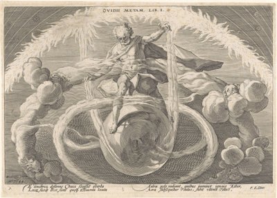 Stworzenie czterech elementów Metamorfozy Owidiusza (tytuł serii) autorstwa Hendrick Goltzius (workshop of)