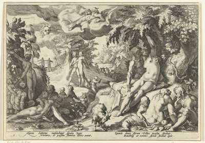 Złoty wiek Metamorfozy Owidiusza (tytuł serii) autorstwa Hendrick Goltzius (workshop of)
