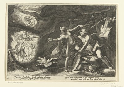 Jowisz atakuje Io Metamorfozy Owidiusza (tytuł serii) autorstwa Hendrick Goltzius (workshop of)