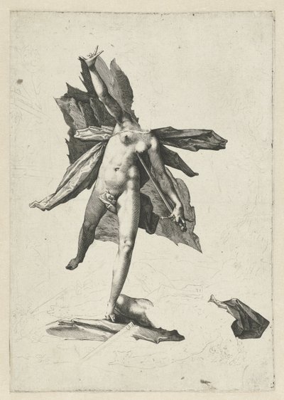 Pyramus i Thisbe autorstwa Hendrick Goltzius (workshop of)