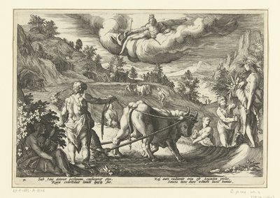 Srebrny wiek Metamorfozy Owidiusza (tytuł serii) autorstwa Hendrick Goltzius (workshop of)