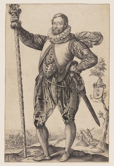 Człowiek-szczupak skręcił w lewo autorstwa Hendrick Goltzius