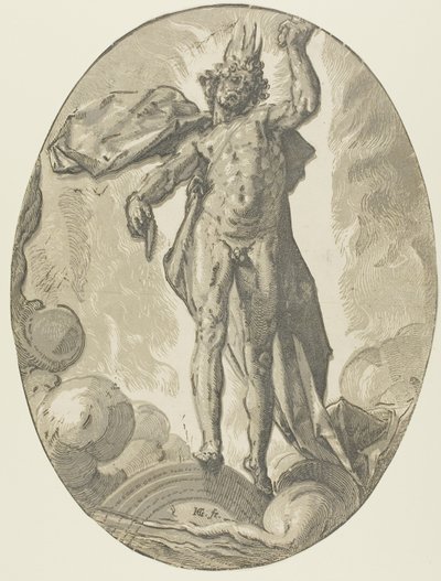 Eter, płyta szósta z Demogorgona i Bóstw autorstwa Hendrick Goltzius