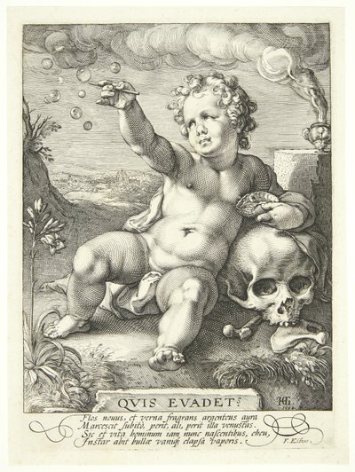 Alegoria przemijania życia („Quis Evadet?”) autorstwa Hendrick Goltzius