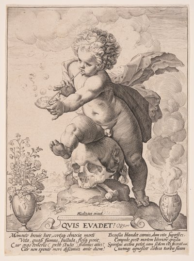 Alegoria przemijania (Quis Evadet) autorstwa Hendrick Goltzius