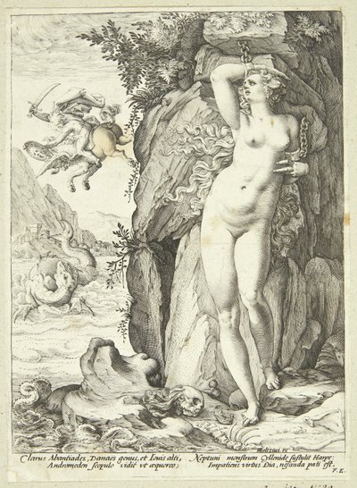 Andromeda zostaje uwolniona przez Perseusza autorstwa Hendrick Goltzius