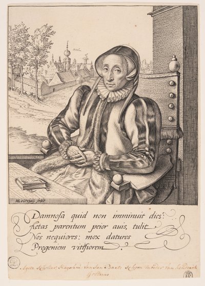 Anna Fullings, matka artysty autorstwa Hendrick Goltzius