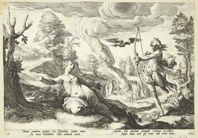Apollo zabija Koronisa autorstwa Hendrick Goltzius