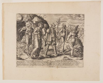 Chciwość jest źródłem wszelkiego zła, z Litis Abusus (Nadużycia prawa) autorstwa Hendrick Goltzius