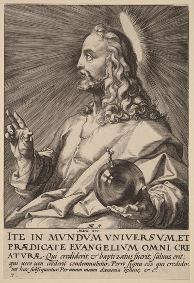 Chrystus jako Salvator Mundi autorstwa Hendrick Goltzius