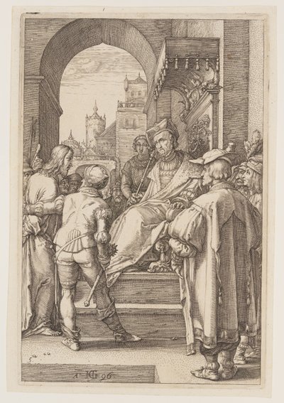Chrystus przed Piłatem, z filmu Pasja autorstwa Hendrick Goltzius