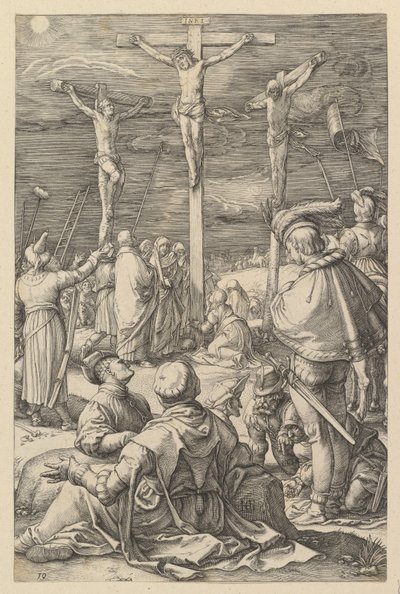 Chrystus na krzyżu, z „Męki Chrystusa” autorstwa Hendrick Goltzius