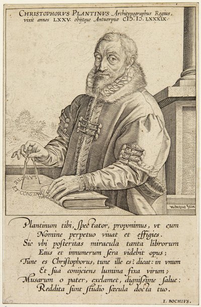 Christopher Plantin autorstwa Hendrick Goltzius