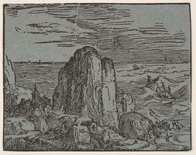 Klif na brzegu morza autorstwa Hendrick Goltzius