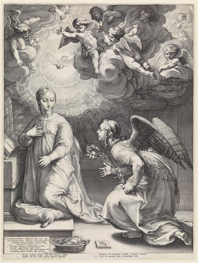 Zwiastowanie autorstwa Hendrick Goltzius