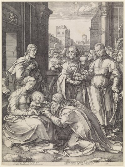 Trzej królowie autorstwa Hendrick Goltzius