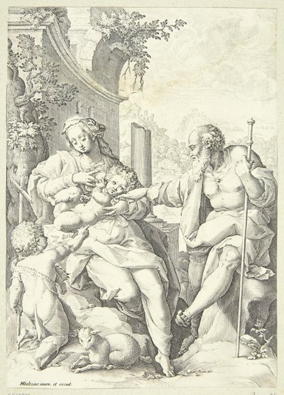 Święta Rodzina z małym Janem autorstwa Hendrick Goltzius