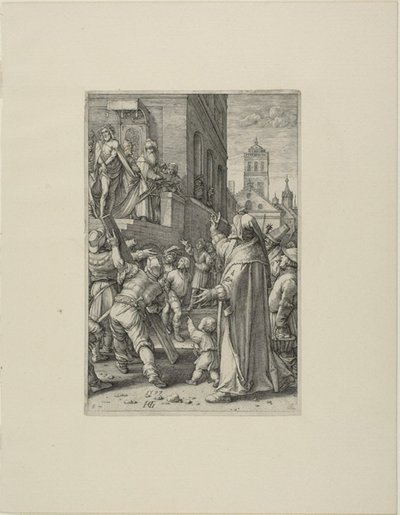 Ecce Homo, płyta ósma z Męki Pańskiej autorstwa Hendrick Goltzius