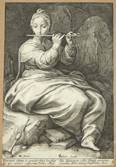 Euterpe autorstwa Hendrick Goltzius
