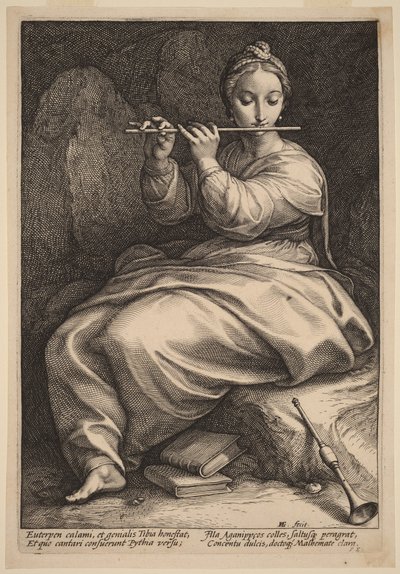 Euterpe autorstwa Hendrick Goltzius