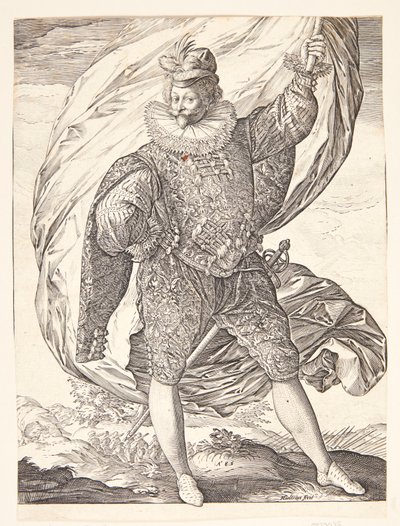 Chorąży zwrócony w prawo autorstwa Hendrick Goltzius