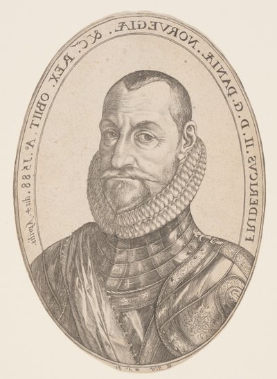 Fryderyk II, król Danii i Norwegii autorstwa Hendrick Goltzius