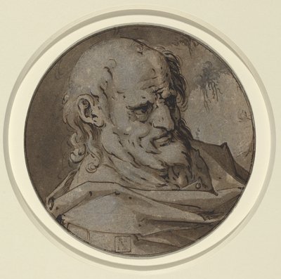 Głowa apostoła autorstwa Hendrick Goltzius