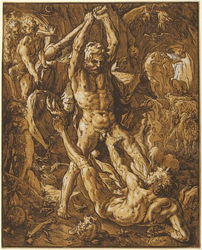 Herkules zabija Kakusa autorstwa Hendrick Goltzius