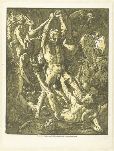 Hercules en Cacus autorstwa Hendrick Goltzius