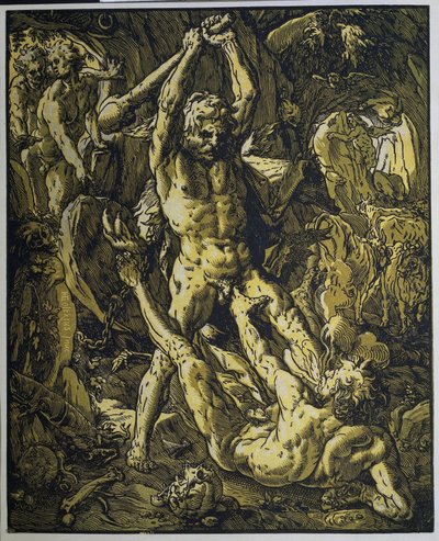 Hercules en Cacus autorstwa Hendrick Goltzius