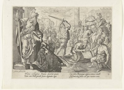 Męczeństwo Pawła Męczeństwo (Chrystusa i?) Apostołów (tytuł serii) autorstwa Hendrick Goltzius