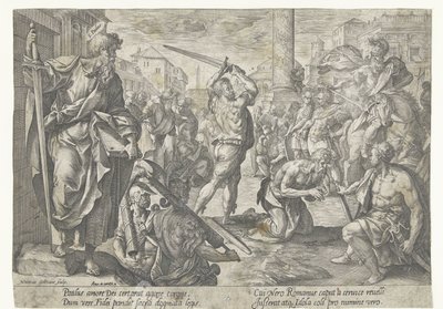 Męczeństwo Pawła Męczeństwo Chrystusa i Apostołów (tytuł serii) autorstwa Hendrick Goltzius