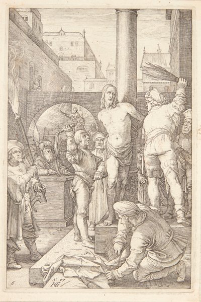Odarcie ze skóry autorstwa Hendrick Goltzius