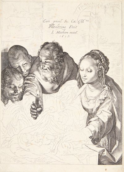 Pokłon pasterzy autorstwa Hendrick Goltzius