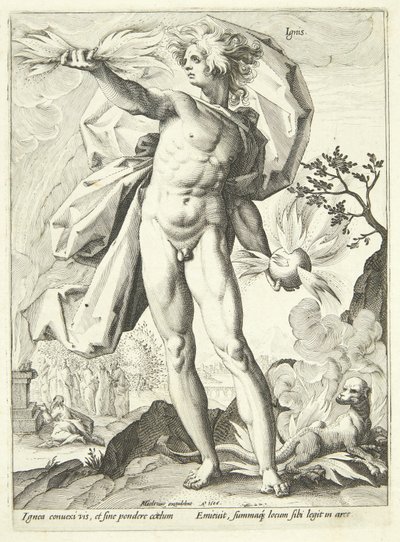 Ild (Ogień) autorstwa Hendrick Goltzius