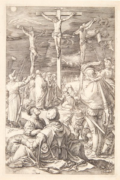 Jezus na krzyżu autorstwa Hendrick Goltzius
