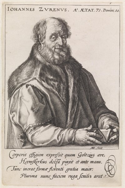 Johannes Zurenus (1517–1591) autorstwa Hendrick Goltzius