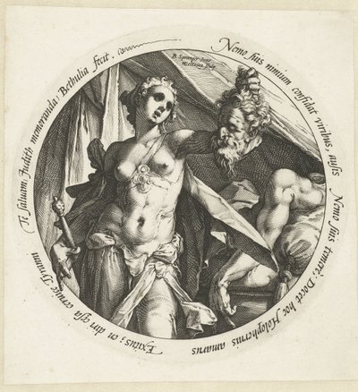Judyta z głową Holofernesa autorstwa Hendrick Goltzius