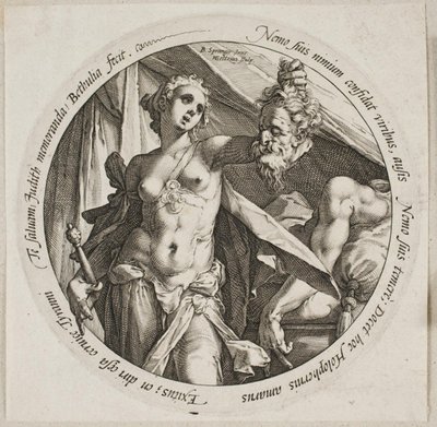 Judyta z głową Holofernesa autorstwa Hendrick Goltzius