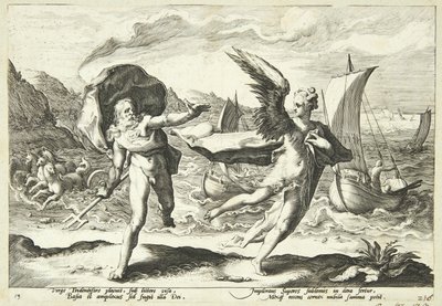 Przekształcenie Koronis til en krage autorstwa Hendrick Goltzius