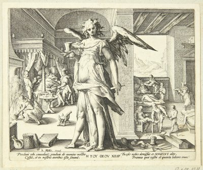 Lekarz jako anioł autorstwa Hendrick Goltzius