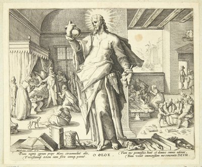Lekarz jako bóg autorstwa Hendrick Goltzius