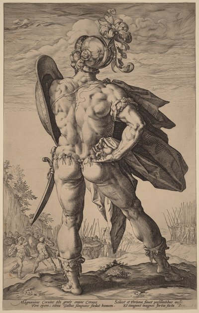 Marcus Valerius Corvus autorstwa Hendrick Goltzius