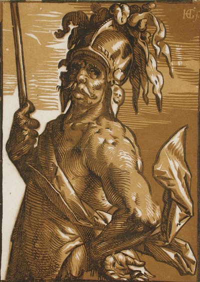 Mars (Halbfigur) autorstwa Hendrick Goltzius