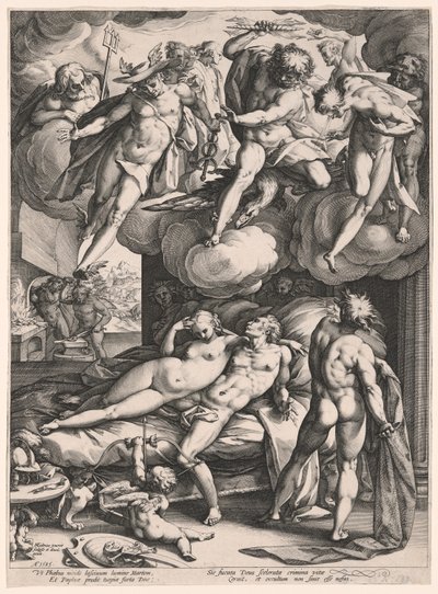 Mars i Wenus zaskoczone przez Wulkana autorstwa Hendrick Goltzius