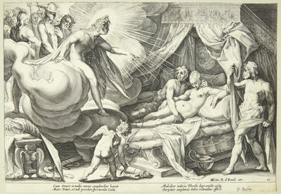 Mars i Wenus są zaskoczeni autorstwa Hendrick Goltzius