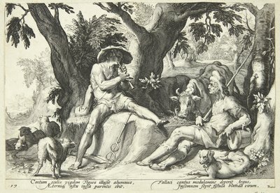 Merkury usypia Argusa autorstwa Hendrick Goltzius