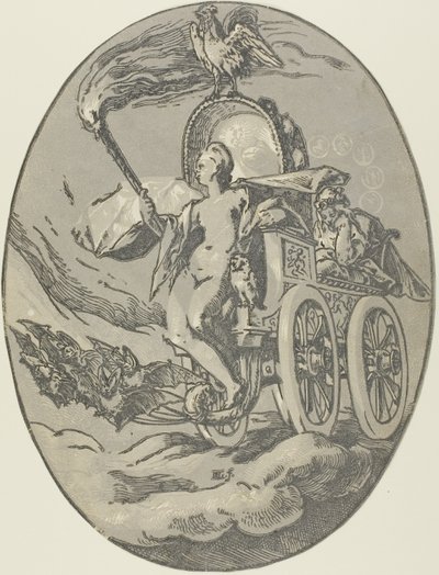 Nox, płyta siódma z Demogorgon i Bóstwa autorstwa Hendrick Goltzius